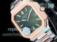 HBF Factory Super Copy Patek Philippe New Cubitus Green Face Half Rose Gold Watch 45mm (3)_th.jpg